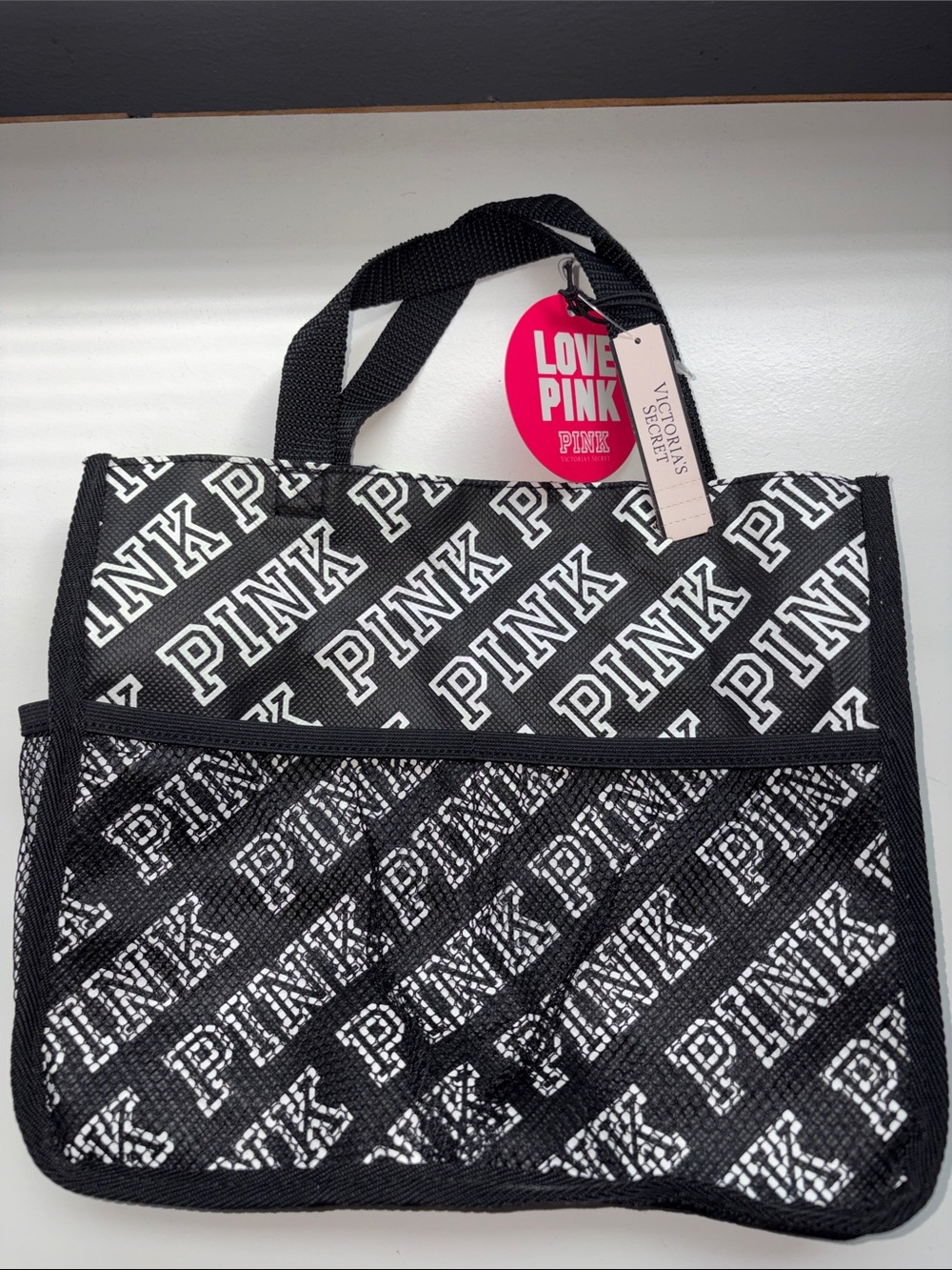 Victoria's Secret PINK Black and White Logo Tote
